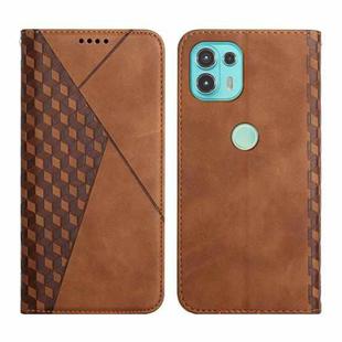 For Motorola Edge 20 Lite Skin Feel Magnetic Leather Phone Case(Brown)