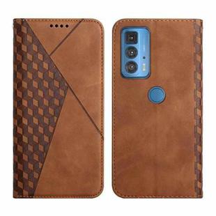 For Motorola Edge 20 Pro Skin Feel Magnetic Leather Phone Case(Brown)