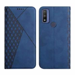 For Motorola G Pure Skin Feel Magnetic Leather Phone Case(Blue)