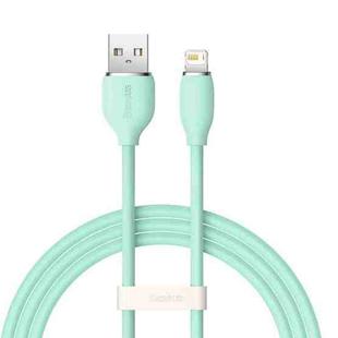 Baseus CAGD000006 Jelly Series 2.4A USB to 8 Pin Liquid Silicone Fast Charging Data Cable, Cable Length:1.2m(Green)
