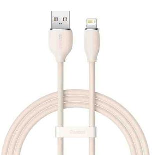 Baseus CAGD000004 Jelly Series 2.4A USB to 8 Pin Liquid Silicone Fast Charging Data Cable, Cable Length:1.2m(Pink)