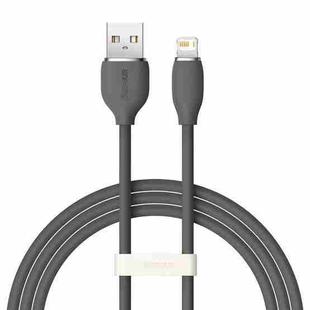 Baseus CAGD000001 Jelly Series 2.4A USB to 8 Pin Liquid Silicone Fast Charging Data Cable, Cable Length:1.2m(Black)