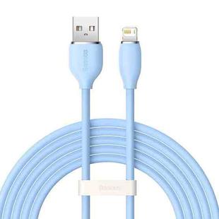 Baseus CAGD000103 Jelly Series 2.4A USB to 8 Pin Liquid Silicone Fast Charging Data Cable, Cable Length:2m(Blue)