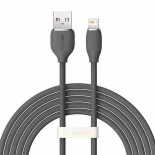 Baseus CAGD000101 Jelly Series 2.4A USB to 8 Pin Liquid Silicone Fast Charging Data Cable, Cable Length:2m(Black)