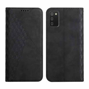 For Samsung Galaxy A03s 164mm Skin Feel Magnetic Leather Phone Case(Black)
