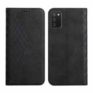 For Samsung Galaxy A03s 166mm Skin Feel Magnetic Leather Phone Case(Black)