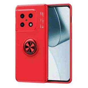 For OnePlus 10 Pro 5G Metal Ring Holder 360 Degree Rotating TPU Phone Case(Red)