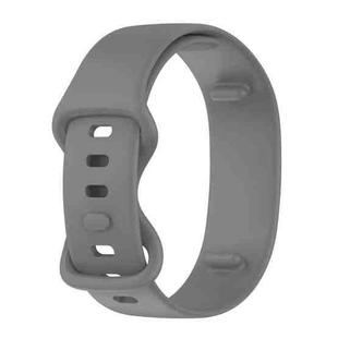 For Amazon Halo 1st Generation Butterfly Buckle Solid Color Silicone Watch Band(Grey)