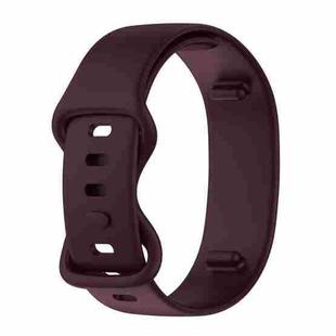 For Amazon Halo 1st Generation Butterfly Buckle Solid Color Silicone Watch Band(Dark Purple)