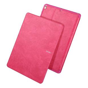 For iPad Pro 10.5 inch GEBEI Full Coverage Horizontal Flip Protective Case with Holder & Card Slots(Rose Red)