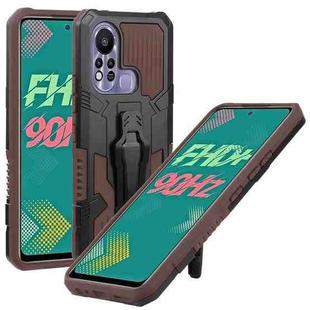 For Infinix Hot 11s Armor Warrior Shockproof PC + TPU Phone Case(Brown)