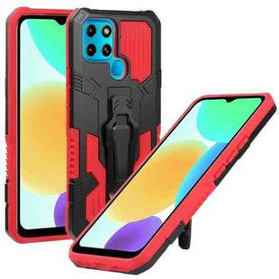 For Infinix Smart 6 Armor Warrior Shockproof PC + TPU Phone Case(Red)