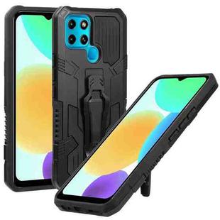 For Infinix Smart 6 Armor Warrior Shockproof PC + TPU Phone Case(Black)