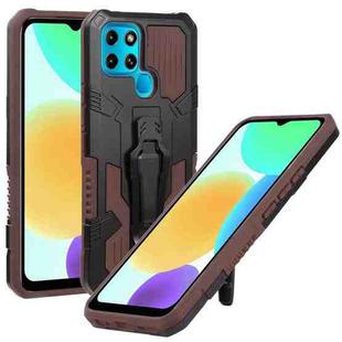 For Infinix Smart 6 Armor Warrior Shockproof PC + TPU Phone Case(Brown)