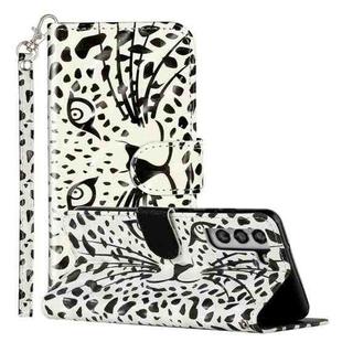 For Samsung Galaxy S22 5G 3D Pattern Horizontal Flip PU Leather Phone Case(Yellow Leopard)