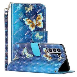 For Samsung Galaxy S22+ 5G 3D Pattern Horizontal Flip PU Leather Phone Case(Rankine Butterfly)