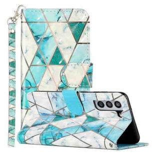 For Samsung Galaxy S22+ 5G 3D Pattern Horizontal Flip PU Leather Phone Case(Marble)