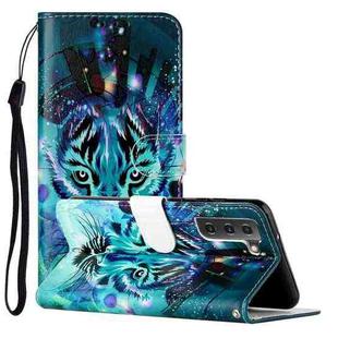 For Samsung Galaxy S22 5G Oil Embossed Pattern PU Leather Phone Case(Tiger)