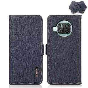 For Xiaomi Mi 10T Lite 5G KHAZNEH Side-Magnetic Litchi Genuine Leather RFID Phone Case(Blue)