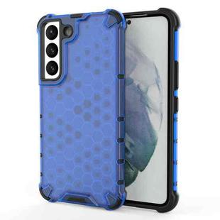 For Samsung Galaxy S22 5G Honeycomb PC + TPU Phone Case(Blue)