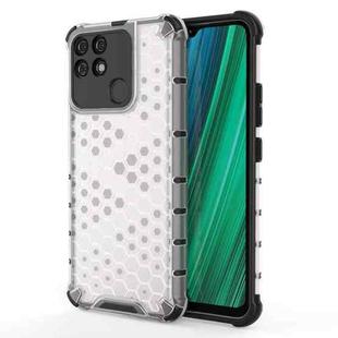 For OPPO Realme Narzo 50A Honeycomb PC + TPU Phone Case(White)