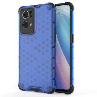For OPPO Reno7 Pro 5G Honeycomb PC + TPU Phone Case(Blue)