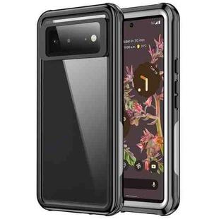 For Google Pixel 6 Life Waterproof Dustproof Shockproof Transparent Acrylic Protective Phone Case(Black)