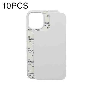 For iPhone 12 / 12 Pro 10 PCS 2D Blank Sublimation Phone Case(Transparent)