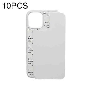 For iPhone 12 Pro Max 10 PCS 2D Blank Sublimation Phone Case(Transparent)