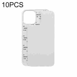 For iPhone 11 Pro Max 10 PCS 2D Blank Sublimation Phone Case (White)