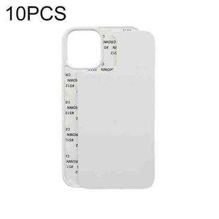 For iPhone X / XS 10 PCS 2D Blank Sublimation Phone Case(White)