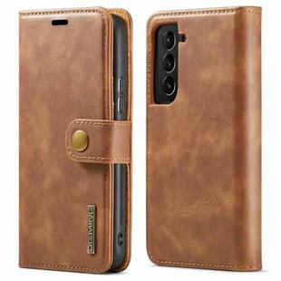For Samsung Galaxy S22+ 5G DG.MING Crazy Horse Texture Detachable Magnetic Leather Phone Case(Brown)