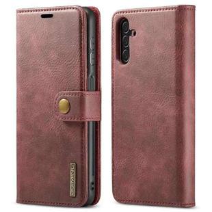 For Samsung Galaxy A13 5G DG.MING Crazy Horse Texture Detachable Magnetic Leather Phone Case(Red)