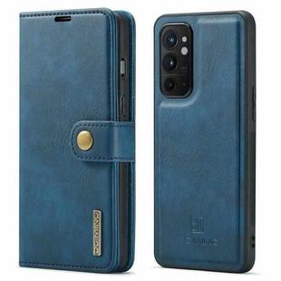 For OnePlus 9RT 5G DG.MING Crazy Horse Texture Detachable Magnetic Leather Phone Case(Blue)