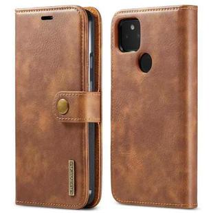 For Google Pixel 5a 5G DG.MING Crazy Horse Texture Detachable Magnetic Leather Phone Case(Brown)