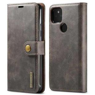 For Google Pixel 5a 5G DG.MING Crazy Horse Texture Detachable Magnetic Leather Phone Case(Grey)