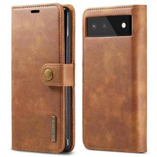 For Google Pixel 6 DG.MING Crazy Horse Texture Detachable Magnetic Leather Phone Case(Brown)