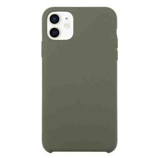 For iPhone 12 mini Solid Silicone Phone Case (Olive Green)