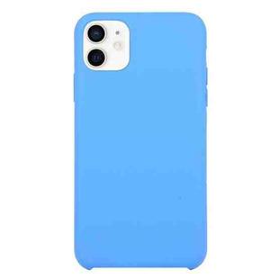 For iPhone 12 mini Solid Silicone Phone Case (Deep Blue)