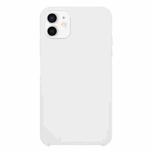 For iPhone 12 mini Solid Silicone Phone Case (White)