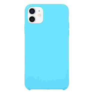 For iPhone 12 mini Solid Silicone Phone Case (Sky Blue)