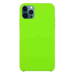 For iPhone 12 / 12 Pro Solid Silicone Phone Case(Dark Green)