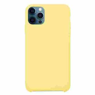 For iPhone 12 / 12 Pro Solid Silicone Phone Case(Yellow)