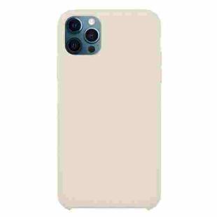 For iPhone 12 / 12 Pro Solid Silicone Phone Case(Antique White)