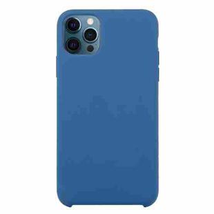 For iPhone 12 / 12 Pro Solid Silicone Phone Case(Sea Blue)