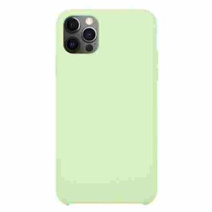 For iPhone 12 Pro Max Solid Silicone Phone Case(Mint Green)