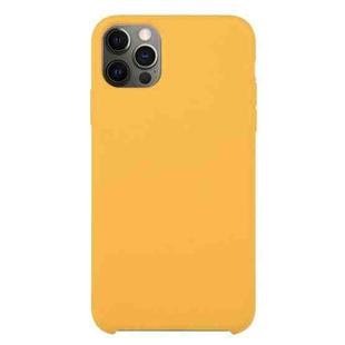 For iPhone 12 Pro Max Solid Silicone Phone Case(Gold)