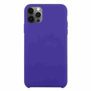 For iPhone 12 Pro Max Solid Silicone Phone Case(Deep Purple)