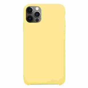 For iPhone 12 Pro Max Solid Silicone Phone Case(Yellow)