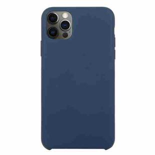 For iPhone 12 Pro Max Solid Silicone Phone Case(Midnight Blue)
